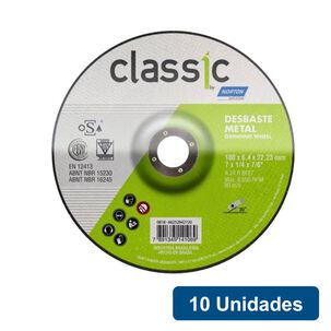 Pack Disco De Desbaste Metal Classic 7 / 180x6.4mm (10 Un)